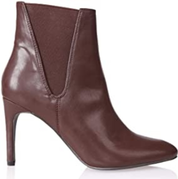 Brown Stiletto Heel Ankle Boots - Picture 2 of 5
